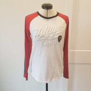 Tommy Hilfiger Long Sleeve Embroidered Hilfiger Camp Top Unisex Size X Large